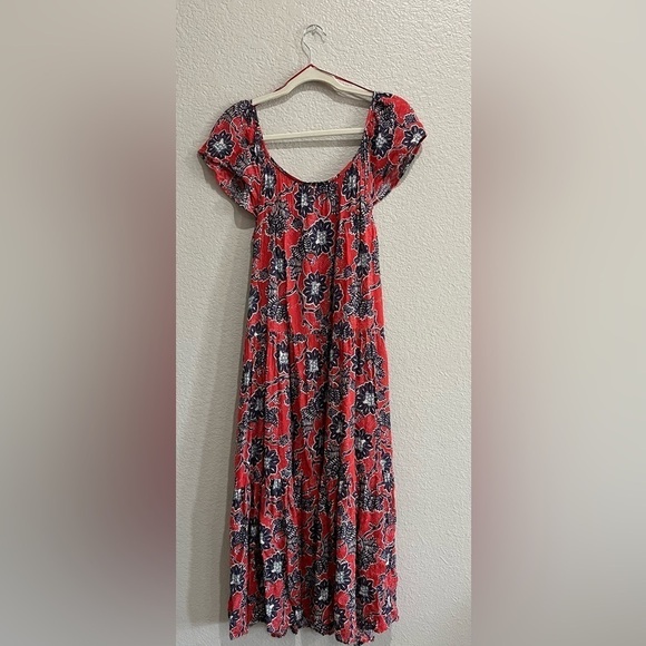 Knox Rose Red Floral Dress Size Medium Cruise wear, nautical, tropical, bright - Picture 4 of 10